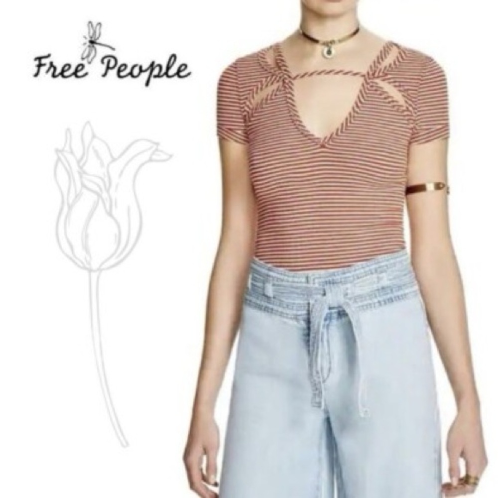Free People Frenchie Women's Cutout Top in Cayenne Size XS